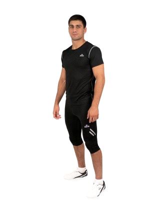 Mens T-Shirt Black Fit4Combat, Størrelse: L