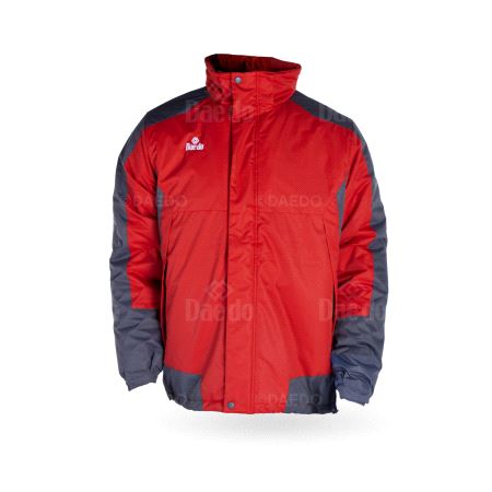 Sports vinter-parkas, Rød/ Grå, L