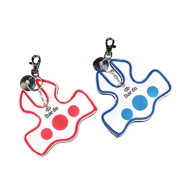 Nøkkel ring "Mini vest", med sugekopp for Vindu, Blå og Rød
