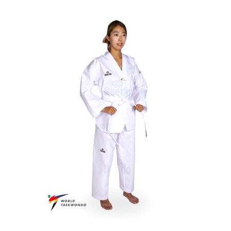 WT Dobok - White Neck, Størrelse: 150 cm