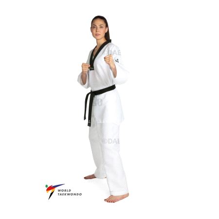 WT Dobok Competition Ultra Light, 160 cm, Sort krave